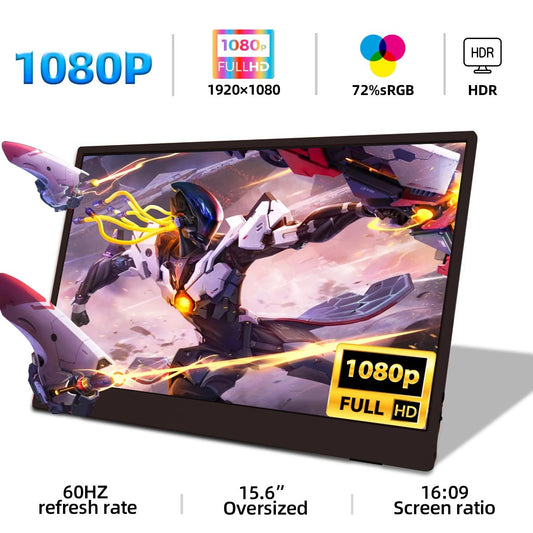 Monitor portatil FULL HD de 15.6 para gaming y oficina